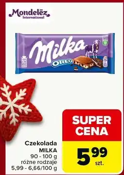 Carrefour Market Czekolada MILKA OREO różne rodzaje Mondelez oferta