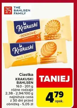 Carrefour Market Ciastka KRAKUSKI BAHLSEN różne rodzaje oferta