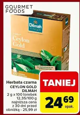 Carrefour Market Herbata czarna CEYLON GOLD DILMAH 2g x 100 torebek oferta