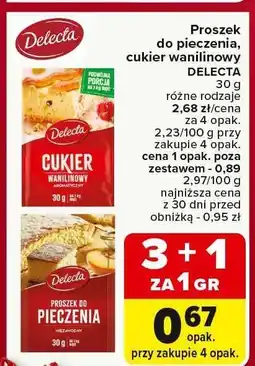 Carrefour Market Proszek do pieczenia, cukier wanilinowy DELECTA różne rodzaje 30g oferta