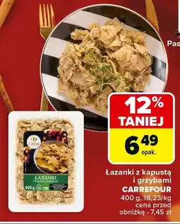 Carrefour Łazanki z kapustą i grzybami Carrefour oferta