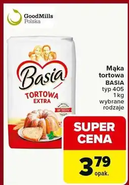 Carrefour Market Mąka tortowa BASIA typ 405 1kg wybrane rodzaje oferta