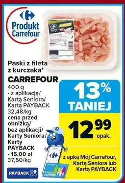 Carrefour Paski z fileta z kurczaka Carrefour oferta