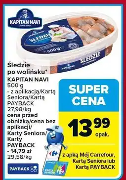 Carrefour Śledzie po wołińsku Kapitan Navi oferta