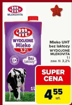 Carrefour Mleko UHT bez laktozy wydajone MLEKOVITA 1 l oferta