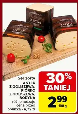 Carrefour Ser żółty ANTEK z Goliszewa, Piotr z Goliszewa, Boryna różne rodzaje Carrefour oferta