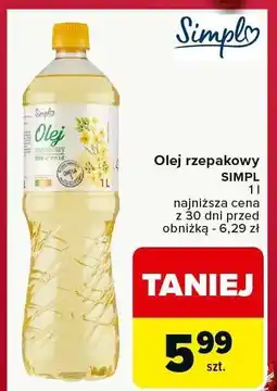 Carrefour Olej rzepakowy SIMPL 1l oferta