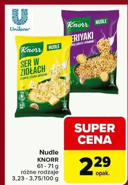 Carrefour Nudle KNORR różne rodzaje 61-71g oferta