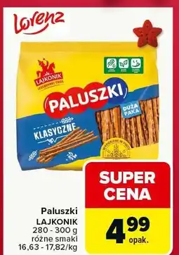 Carrefour Paluszki LAJKONIK różne smaki Aksam oferta