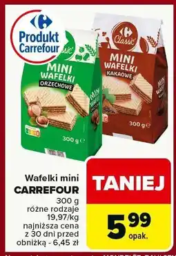 Carrefour Wafelki mini CARREFOUR różne rodzaje oferta