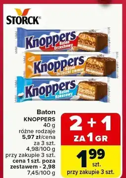 Carrefour Baton KNOPPERS różne rodzaje Storck oferta