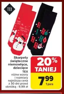 Carrefour Skarpety dziecięce TEX oferta