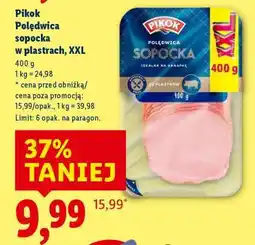 Lidl PIKOK Polędwica sopocka w plastrach, XXL oferta