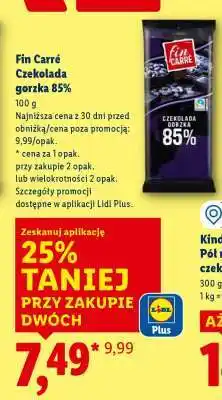 Lidl FIN CARRÉ Czekolada gorzka 85% oferta