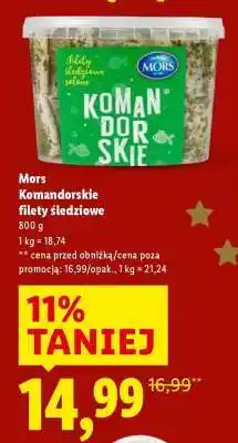 Lidl Mors Komandorskie filety śledziowe oferta
