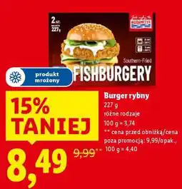 Lidl Burger rybny oferta