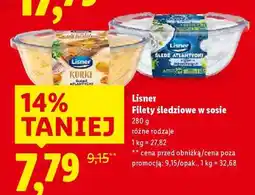 Lidl LISNER Filety śledziowe w sosie oferta