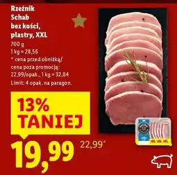 Lidl RZEŹNIK Schab bez kości, plastry, XXL oferta