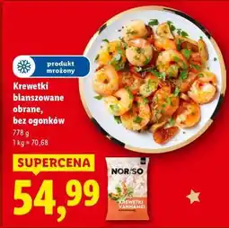 Lidl Krewetki blanszowane obrane, bez ogonków oferta