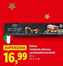 Lidl DELUXE Czekolada mleczna z prażonymi orzechami oferta