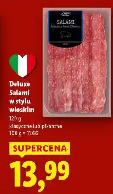 Lidl Deluxe Salami w stylu włoskim oferta