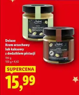Lidl Deluxe Krem orzechowy lub kakaowy z dodatkiem pistacji oferta