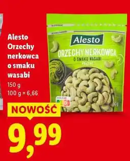 Lidl Alesto Orzechy nerkowca o smaku wasabi oferta
