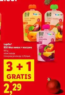 Lidl Lupilu BIO Mus owoce + warzywa oferta