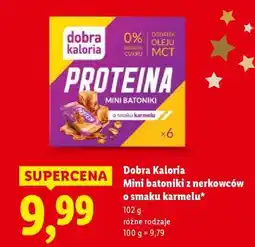 Lidl Dobra Kaloria Mini batoniki z nerkowców o smaku karmelu oferta