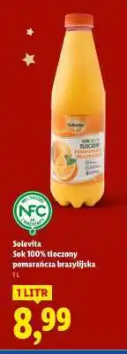 Lidl Solevita Sok 100% tłoczony pomarańcza brazylijska oferta