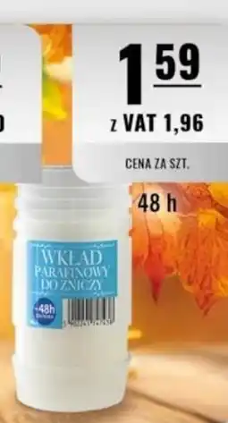 Eurocash Wkład parafinowy: do zniczy oferta