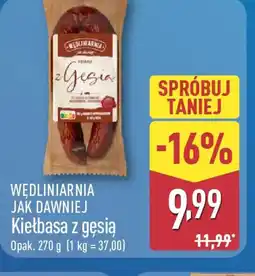 ALDI Kiełbasa z gęsią oferta