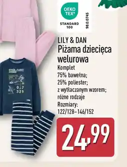 ALDI LILY & DAN Piżama dziecięca welurowa oferta