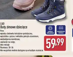 ALDI Buty zimowe dziecięce L&D oferta