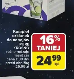 Carrefour Komplet szklanek do napojów PURE KROSNO oferta