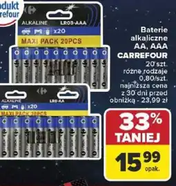 Carrefour Baterie alkaliczne Carrefour oferta