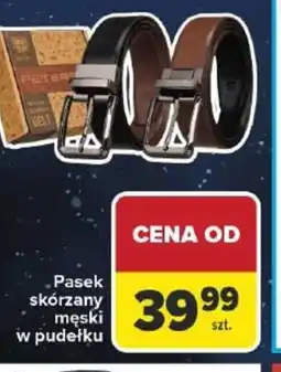 Carrefour Pasek skórzany męski oferta