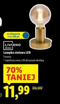 Lidl Lampka stołowa LED oferta