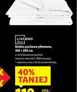 Lidl Kołdra puchowa pikowana oferta