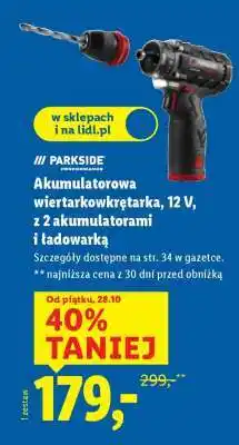 Lidl Akumulatorowa wiertarkowkrętarka 12 V oferta