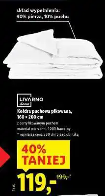 Lidl Kołdra puchowa pikowana, 160 x 200 cm oferta