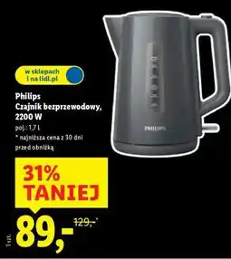 Lidl Philips Czajnik bezprzewodowy, 2200 W oferta