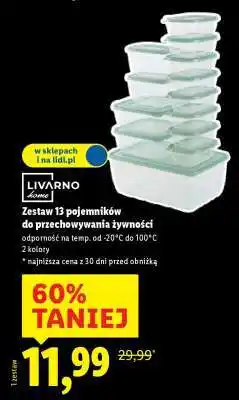 Lidl Zestaw 13 pojemników do przechowywania żywności oferta