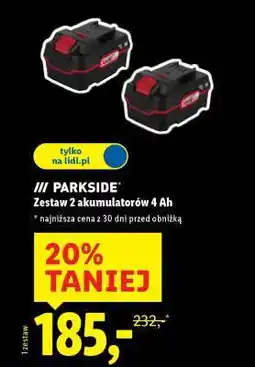 Lidl PARKSIDE Zestaw 2 akumulatorów 4 Ah oferta