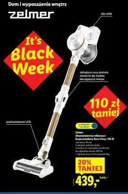 Lidl Zelmer Akumulatorowy odkurzacz bezprzewodowy Aura Clean, 130 W oferta
