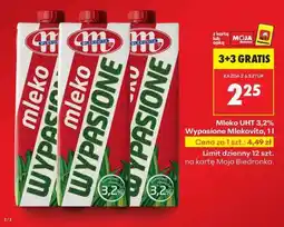 Biedronka Mleko UHT 3,2 Wypasione Mlekovita 1l oferta