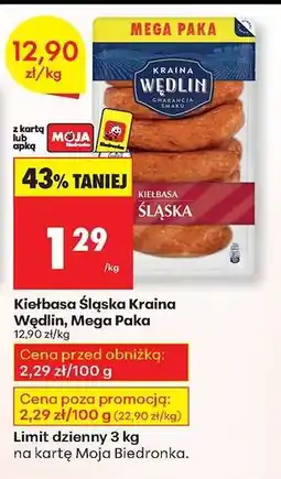 Biedronka Kiełbasa Śląska Kraina Wędlin, Mega Paka oferta