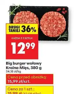 Biedronka Big burger wołowy Kraina Mięs, 380 g oferta