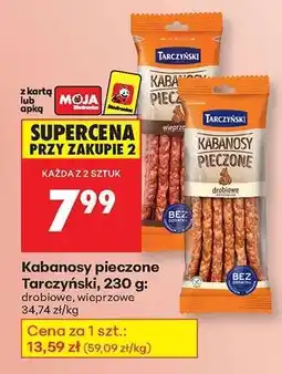 Biedronka Kabanosy pieczone Tarczyński 230 g oferta