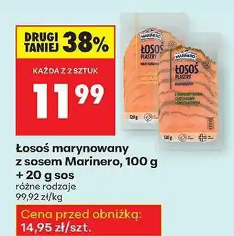 Biedronka Łosoś marynowany z sosem Marinero, 100 g + 20 g sos oferta